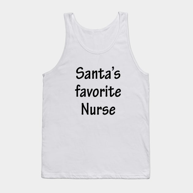 Santa's Favorite Nurse Tank Top by PeachAndPatches